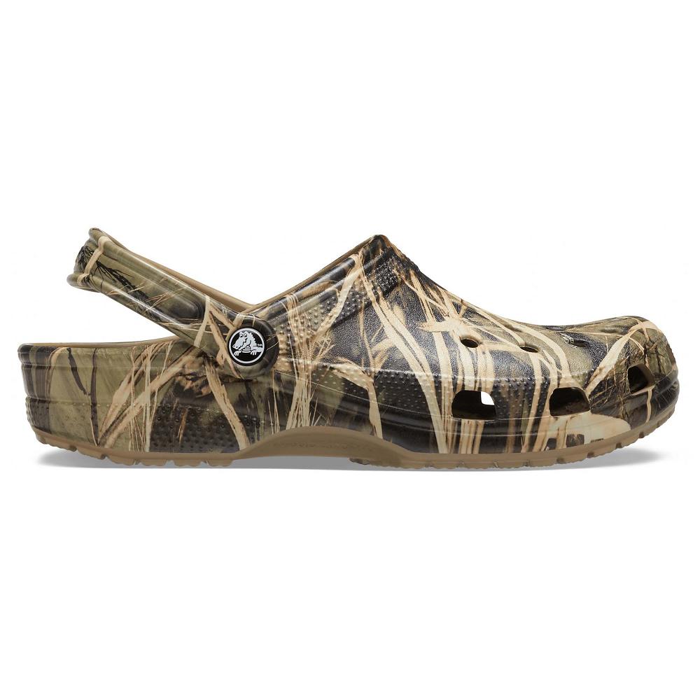 Brown Men's Crocs Classic Realtree® V2 Shoes | NZ 0666HAPK